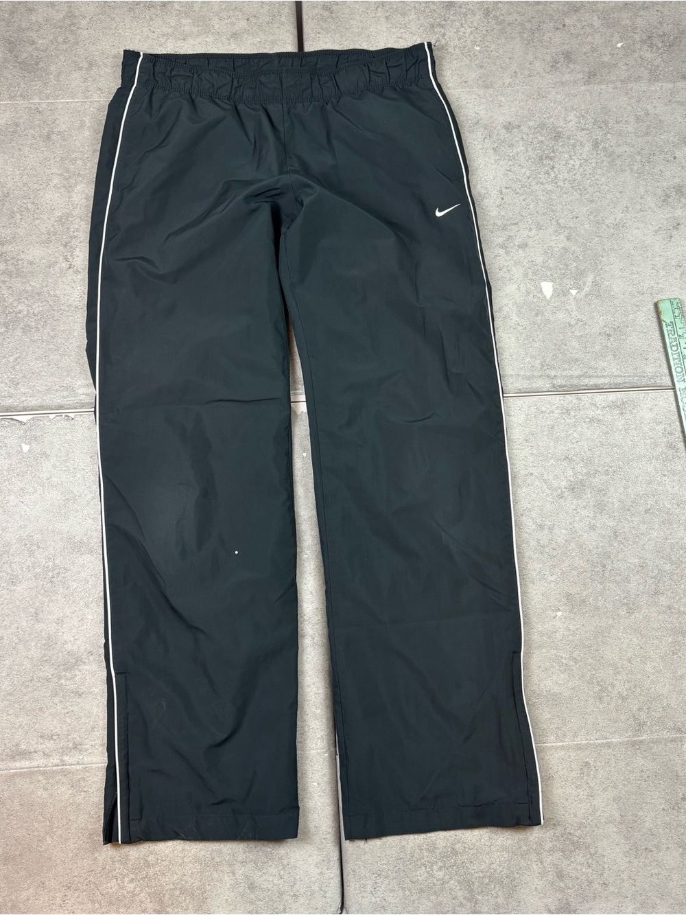 Y2k black nike net lined track pants